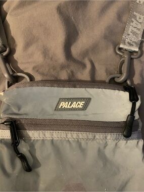 PALACE Light Gray & Charcoal Belt Bag